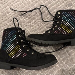 Colorful Dot Pattern Women's Boots